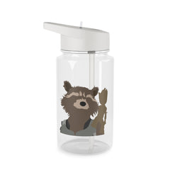 Rocket Raccoon And Groot - GOTG Clear Water Bottle