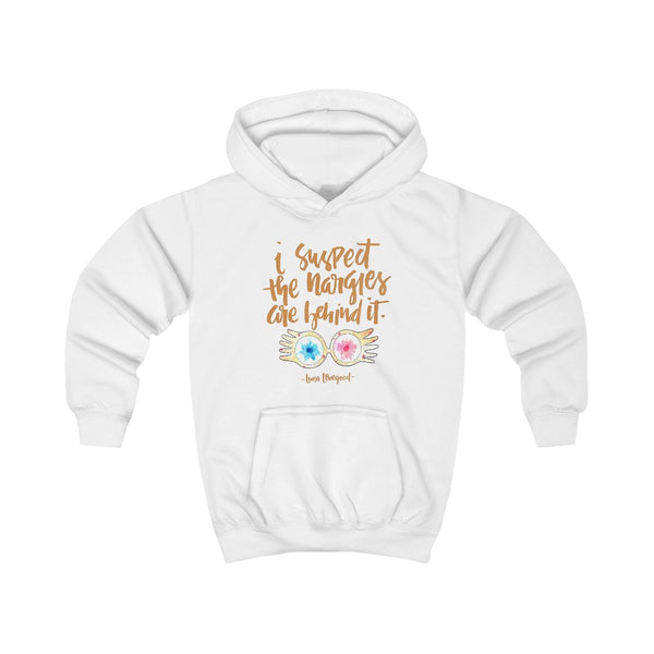 I Suspect The Nargles Are Behind It Kids Hoodie White Front