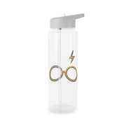 Glasses & Scar Clear Water Bottle 7