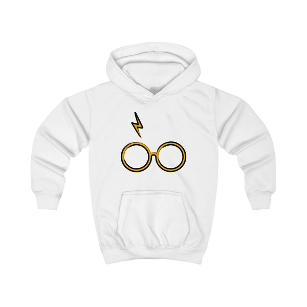 Glasses & Scar Kids Hoodie White Front