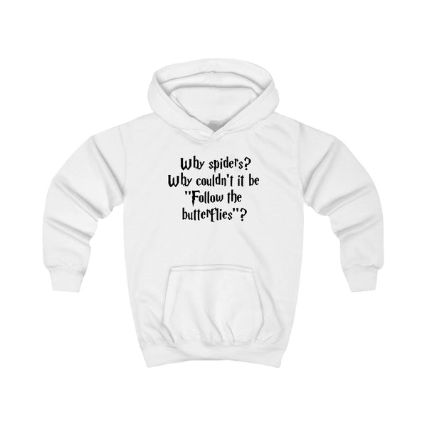Why Spiders Kids Hoodie White Front