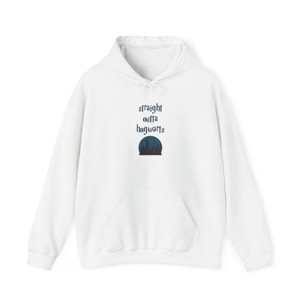 Straight Outta Hogwarts Hoodie White Front