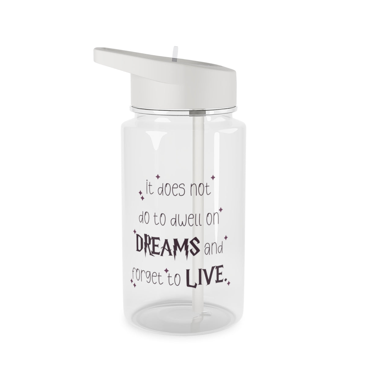 It Does Not To Dwell Clear Water Bottle