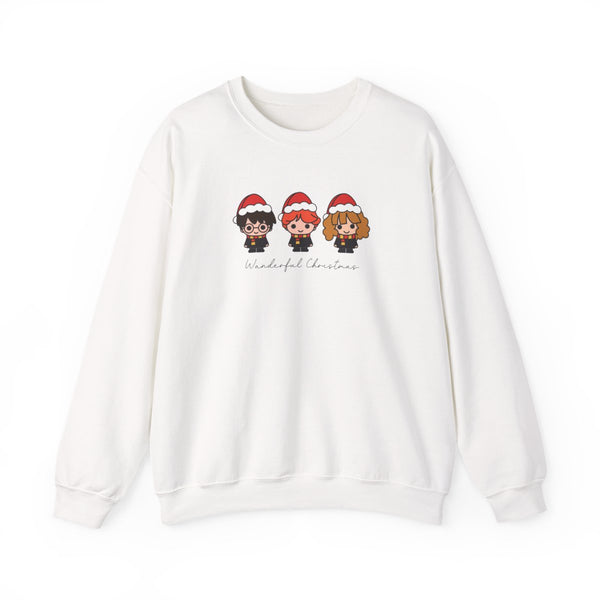 Wizards With Christmas Hats Sweatshirt White Front