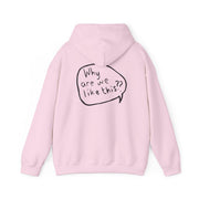Why Are We Like This - Heart TV Hoodie 8