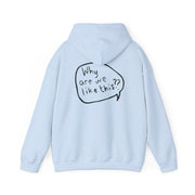 Why Are We Like This - Heart TV Hoodie 10