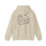 Why Are We Like This - Heart TV Hoodie 6