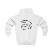 Why Are We Like This - Heart TV Kids Hoodie 3