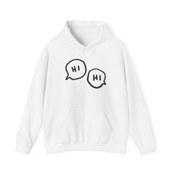 Hi Hi - Heart TV Hoodie White Front
