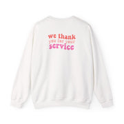 We Thank You For Your Service - Heart TV Sweatshirt 2