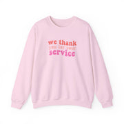 We Thank You For Your Service - Heart TV Sweatshirt 9