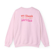 We Thank You For Your Service - Heart TV Sweatshirt 10