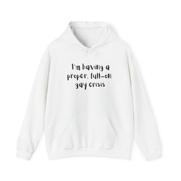 Gay Crisis - Heart TV Hoodie White Front
