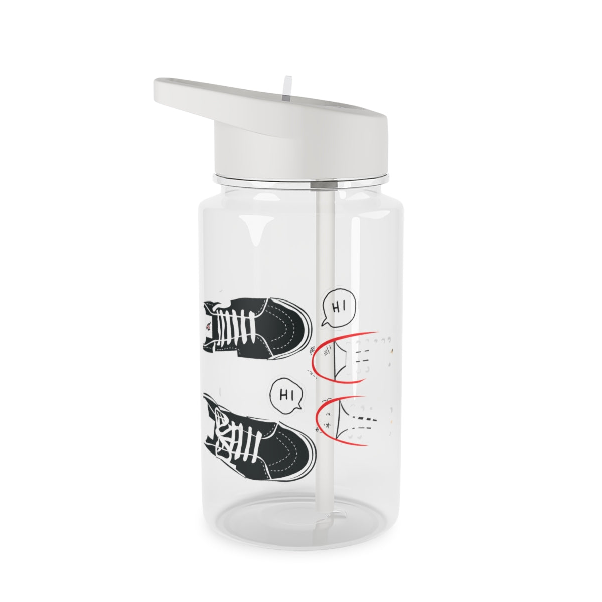 Hi - Heart TV Clear Water Bottle