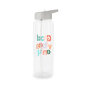Colourful Good Vibes Only Clear Water Bottle 7