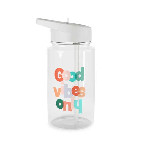 Colourful Good Vibes Only Clear Water Bottle