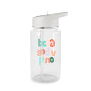 Colourful Good Vibes Only Clear Water Bottle 2