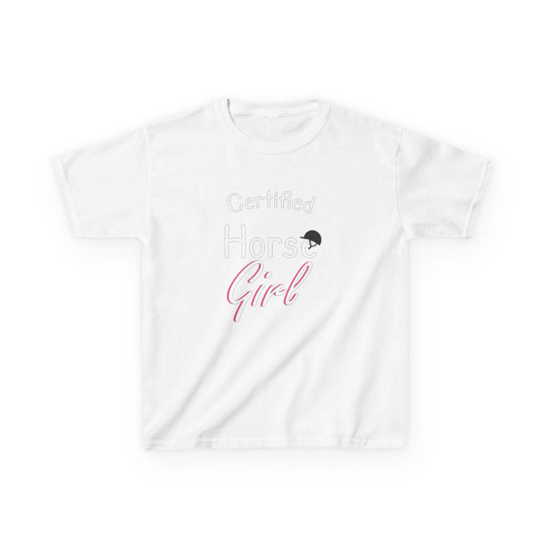 Certified Horse Girl - Horses Kids T-Shirt White Front