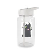 Black Fury Dragon Clear Water Bottle 2