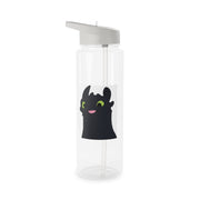 Black Fury Dragon Clear Water Bottle 6