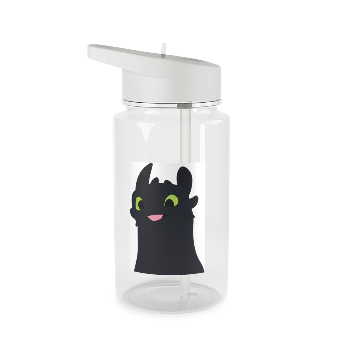 Black Fury Dragon Clear Water Bottle