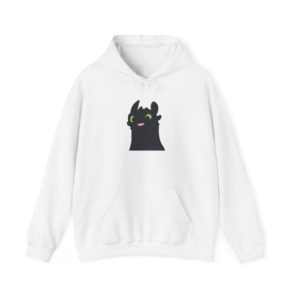 Black Fury Dragon Hoodie White Front