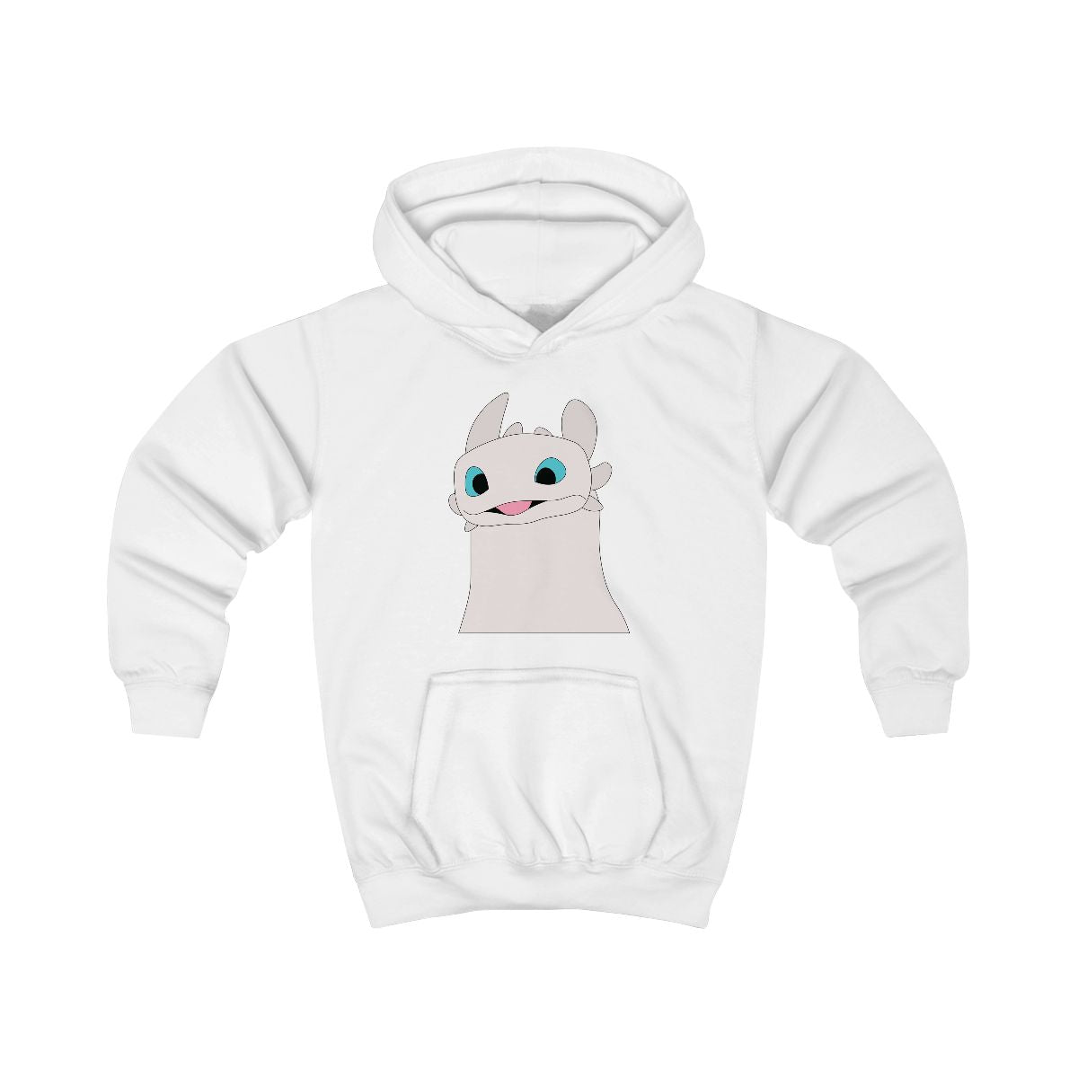 White Fury Dragon Kids Hoodie