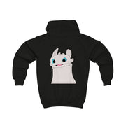 White Fury Dragon Kids Hoodie 6