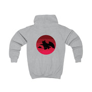 Red Sunset Dragon Kids Hoodie 4