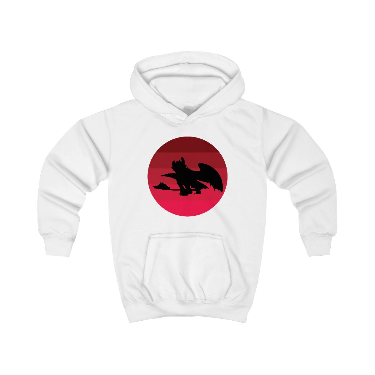 Red Sunset Dragon Kids Hoodie