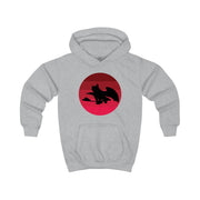 Red Sunset Dragon Kids Hoodie 3