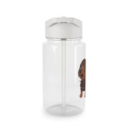 Brown - Dachshunds Clear Water Bottle 3