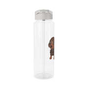 Brown - Dachshunds Clear Water Bottle 8