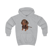 Brown - Dachshunds Kids Hoodie 3