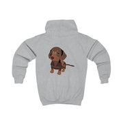 Brown - Dachshunds Kids Hoodie 4