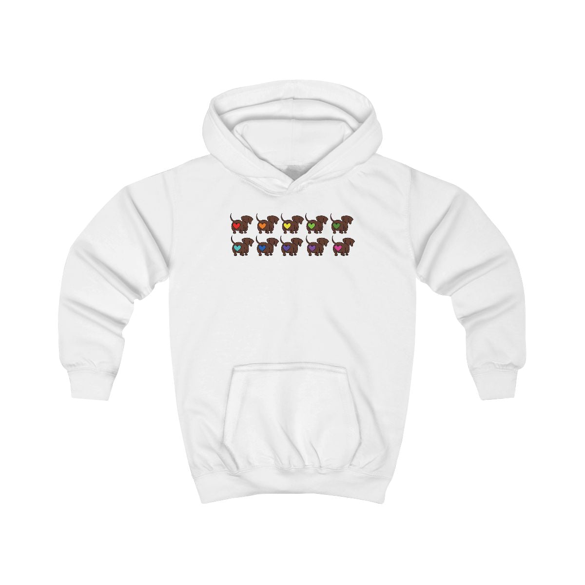 Love hearts - Dachshunds Kids Hoodie
