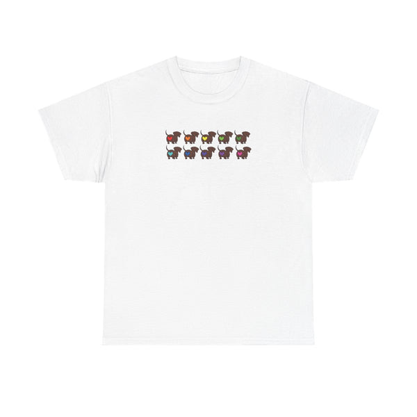 Love hearts - Dachshunds T-Shirt White Front