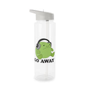 Go Away Grumpy Frog  Clear Water Bottle 6
