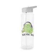 Go Away Grumpy Frog  Clear Water Bottle 7