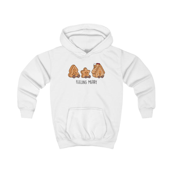 Gingerbread Plushies Quote Kids Hoodie White Front