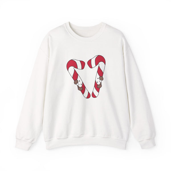 Christmas Candycane Plushies Sweatshirt White Front