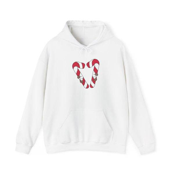 Christmas Candycane Plushies Hoodie White Front