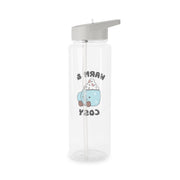 Hot Cocoa Plush Quote Clear Water Bottle 7