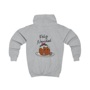 Christmas Pudding Plush Kids Hoodie 4
