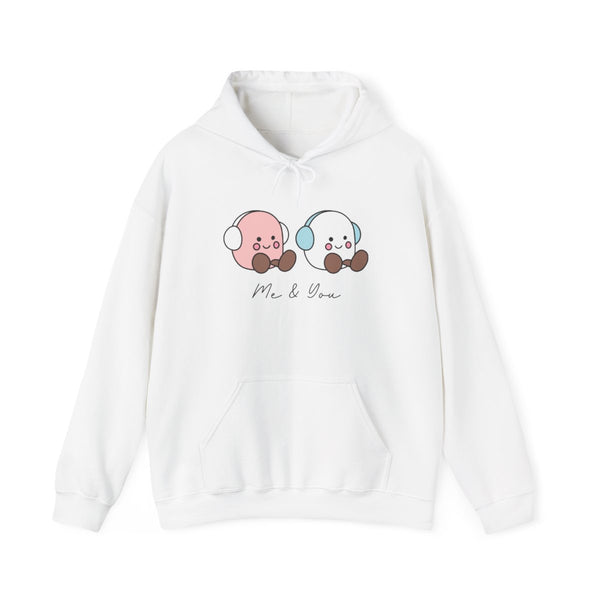 Cute Christmas Marshmellow Plushies Hoodie White Front