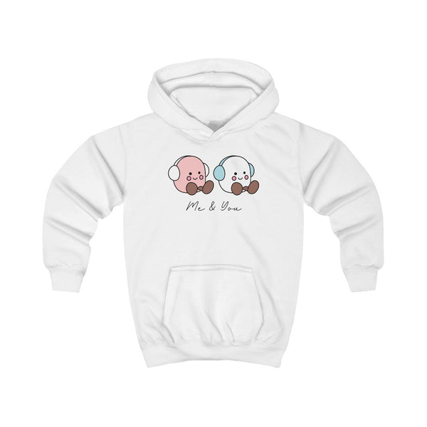 Cute Christmas Marshmellow Plushies Kids Hoodie White Front