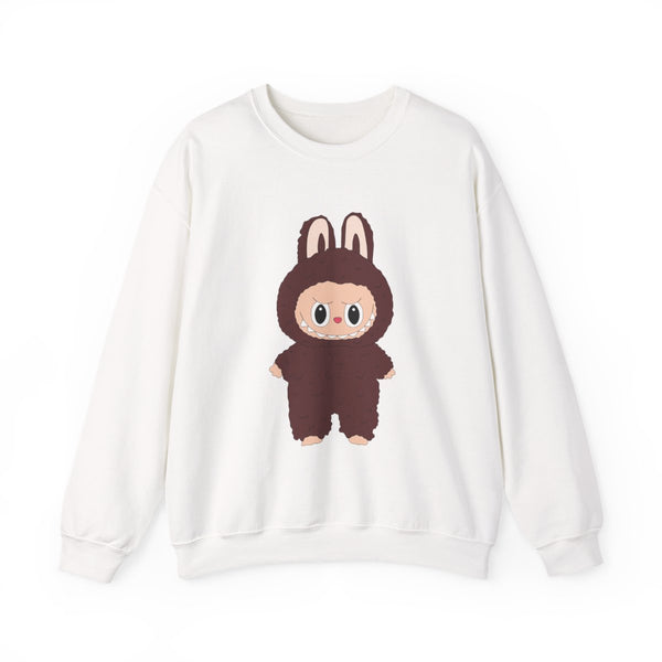 Cute Brown Monster Sweatshirt White Front