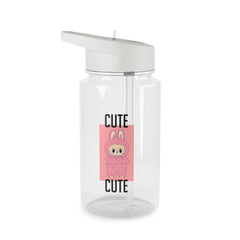 Cute Pink Monster Clear Water Bottle