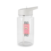 Cute Pink Monster Clear Water Bottle 2