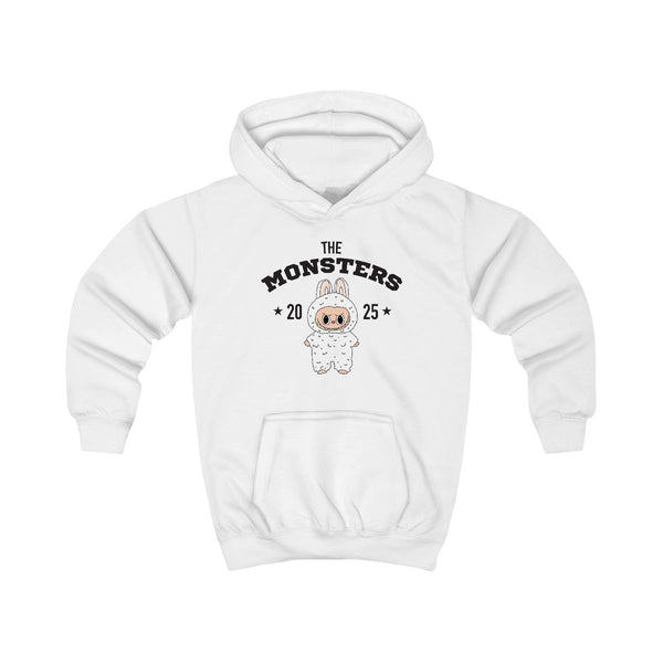 Cute Monster 2025 Pink Kids Hoodie White Front
